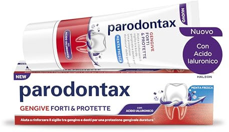 Parodontax Gengive Forti & Protette Dentifricio Quotidiano con Acido Ialuronico, Aiuta a Rinforzare il Sigillo tra bordo gengivale e Denti, Menta Fresca, 75ml