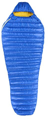 CCKUHN Gänsedaunenschlafsack, Outdoor-Camping, ultratrocken, weißer Typ, Schlafausrüstung, wasserabweisend, Daunenschlafsack, Hallo (Blau L)