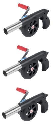 INOOMP 3pièces Souffleur à Feu Manuel pour Barbecue Accessoire De Camping Portable Souffleur Outil Pratique pour Plein Air