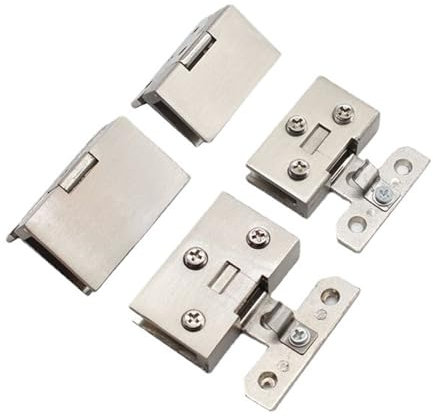 Pince à verre en acier inoxydable, support de fixation en verre, charnières de porte d'armoire en verre, charnières de porte de douche de salle de bain, charnière pivotante de porte en verre, clips de