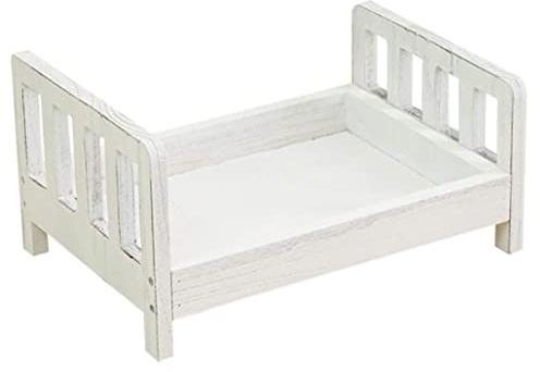 Peosaard Removable Bed, Newborn Photography Props, Wooden Bed Background, Baby Photo Background, DIY Small Wooden Bed, Removable Bed, Studio Crib Shooting Props Accessories