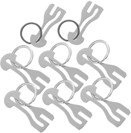 HOLIDYOYO 8pcs Shopping Cart Token Keychain Key Holder Metal Trolley Coin Key Ring Portable Trolley Remover for Shopping Accessory