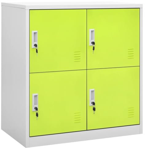 Generisch Schließfachschrank Hellgrau und Grün 90x45x92,5 cm Stahl,jiangboyue-336435