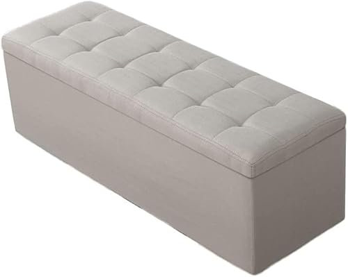 HDIJDY Sgabello Piccolo poggiapiedi Sgabelli Corti Sgabello Pieghevole Tessuto di Lino Sgabello Pieghevole Schiuma più Spessa Soprattutto per poggiapiedi 40X40X40cm (Colore: Grigio, Dimensioni: 90X