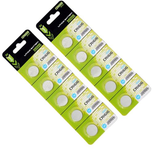 omiinitio 10pc/5pc CR1620/CR1632/CR1616 3V Botón Baterías de alto rendimiento Baterías de litio para mandos a distancia Dispositivos pequeños