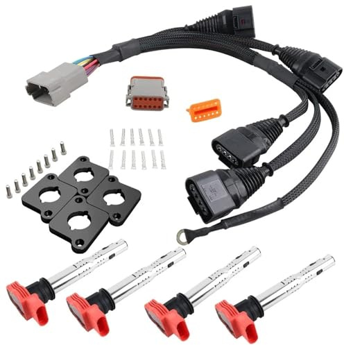 Zündmodul Für A4 Für VW Für Passat B5 Für Golf Für Jetta 1,8 L Für Turbo 1,8 T Zu 2,0 T Für FSI R8 Zündspule Packs Conversion Harness Kit & Für ICM Zündspule Auto