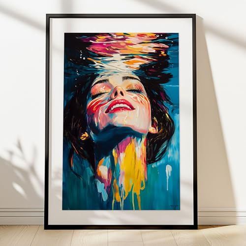 Stylisches Kunst-Poster, Fashion Frauen Motiv in DIN A2 (42 x 59cm) in Premium Qualität, XXL Bild für Wohnzimmer Haus Deko, Moderner Kunstdruck als Geburtstagsgeschenk, Hochzeitstag oder Valentinstag