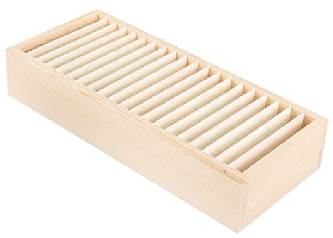 Housoutil Holzbox Für Geschenkbänder Aufbewahrungshalter Für Bastelbänder Schleifenbox Mit Deckel Zum Ordnen Von Blumenverpackungsband Multifunktionsbox Für Zuhause Und Geschäft