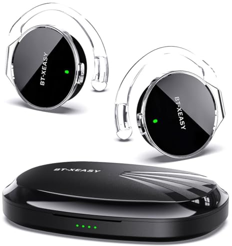 Open Ear Headphones, 52hrs Bluetooth 5.4, Ear Hook Headphones Wireless | Lightweight Earbuds Comfort Simultaneously Connect 2 Devices Clip on Earphones