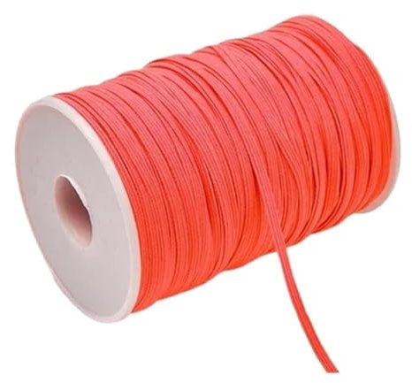 Banda elástica de goma de colores de 3 mm y 6 mm for coser, cinta elástica de licra, adorno for tela, accesorios de bricolaje for prendas de vestir, elástica for coser.(Bright Orange,6mm 100yards)