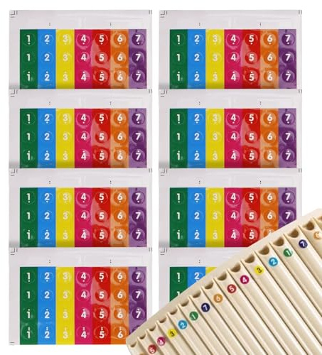 Kustimantu Autocollant pour flûte de pan - Notes de pan - Étiquettes adhésives pour flûte à bec - Notes de musique faciles à installer - Marquage pour les étudiants et les adolescents