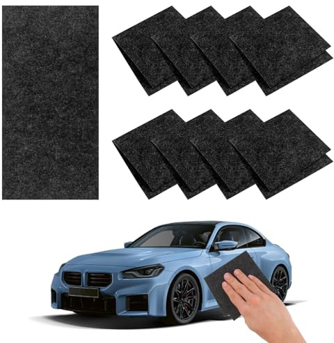 AYHYHLJZJ 8 PCS Nano Kratzerentferner Tücher, Nano Sparkle Tuch für Auto Lackreparatur, Entfernt Leichte Kratzer, Kompatibel mit Allen Farben, Repariert Lackreste, Schlieren und Wasserflecken
