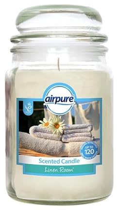 Airpure Large Scented Candle (Linen Room) 18oz Jar Candle