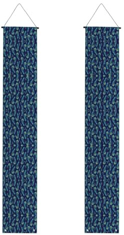 Pfauen-Vogelfeder-Druck, Herbst-Veranda-Banner, Polyester-Banner, für drinnen und draußen, einfach aufzuhängen, wiederverwendbar