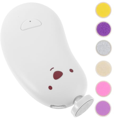 Toyvian Set de Manucure Électrique Bébé avec Lime à Ongles en Plastique, 6 Têtes de Ponçage, Batterie Lithium 150ma, Coupe-ongles et Polissage Doux pour Ongles Fragiles