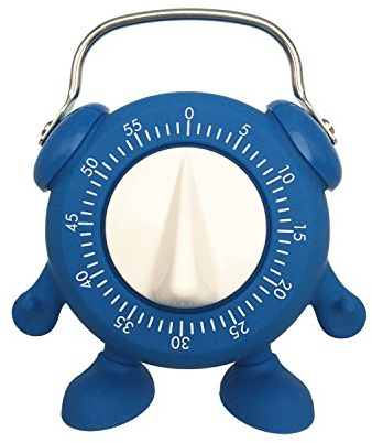 Kitchen Timer, 60 Minutes Countdown Cooking Teaching Egg Potty Training Wind Up Cute Timeout Timer No Battery (Blue)