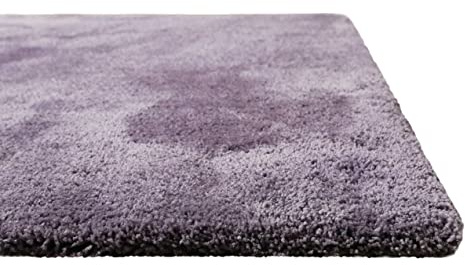 Homie Living Pisa getufteter Hochflorteppich, 70 x 140 cm, violett | Hochflor Teppich Uni, Modern, weich, flauschig, kuschelig, Für Wohnzimmer Schlafzimmer