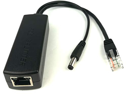DSLRKIT Aktiver PoE-Splitter, DC 5 V, 2,4 A, Power Over Ethernet, 802.3af, 5,5 x 2,1 mm