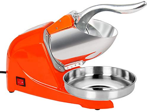Electric Ice Crusher Shaver Snow Cone Maker Machine, 65kg/Hr for Home and Commerical Use 380w Stainless Steel Blade