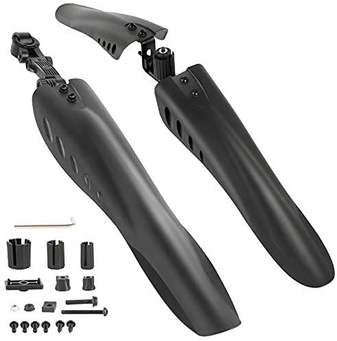 lintwence Fahrrad Schutzblech Set für 24-29 Zoll Räder Fahrradschutzblech Mountainbike MTB Übliches Fahrradzubehör Uni-versal Vorne Hinten Mudguard Schutz vor Schmutz Einfache Montage Einstellbar