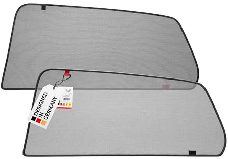 HEYNER® Sonnenschutz Magnethalterung VW Golf (7) ab 2013 – 2er Set für hintere Türen, passgenau, grau, gummierter Rahmen
