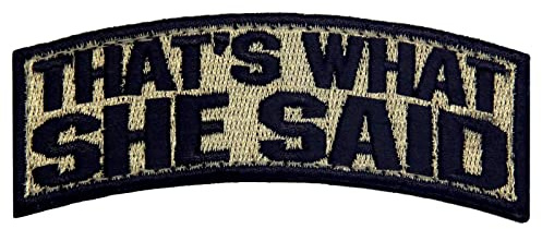 That's What She Said lapp broderad bricka rolig motorcykelapplikation fästkrok och ögla emblem
