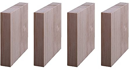 3x3cm Möbel Risers Möbelerhöher Bett Erhöhung Echt Holz Betterhöhung Möbelerhöhung Tischerhöher Elefantenfuß Bed Riser 4 Stück (1.5cm)