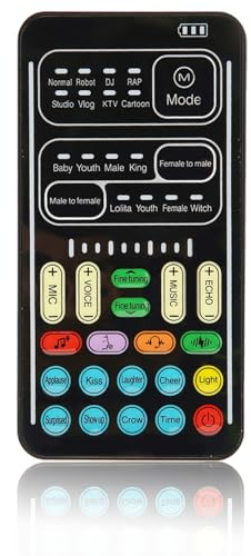 Voice Changer Soundkarte für Computer - Stimmenveränderung und Tonkonverter mit 8 Arten von Soundänderungen (I9 Englische Ausgabe)
