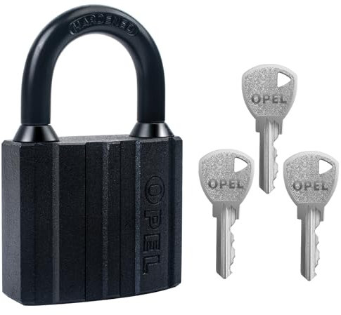 Lucchetto resistente con 3 chiavi, resistente alle intemperie, per contenitori per capannoni, magazzini, garage, persiane, unità di stoccaggio, capannoni, garage, recinzioni (40 mm)