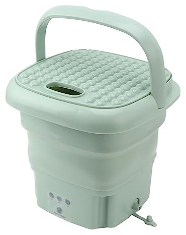 Tragbare Waschmaschine, faltbare Mini-Waschmaschine Mini-Waschmaschine für Baby-Kleidung, Unterwäsche, kleine Gegenstände, Wohnung, Wäsche, Camping, Wohnmobil, Reisen (Grün)