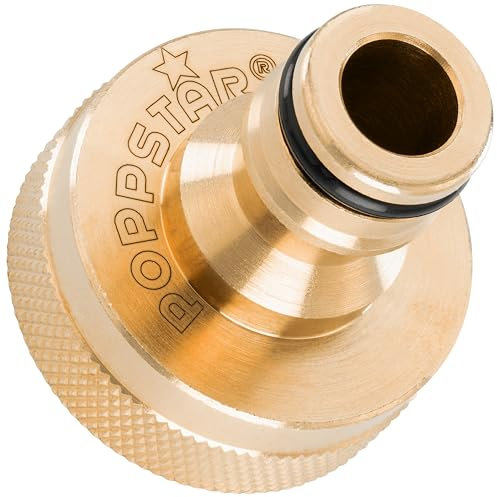 Poppstar Connettore rapido per rubinetto in ottone Filetto interno 1 pollice e innesto rapido per tubo da giardino (compatibile con sistema a incastro Gardena)