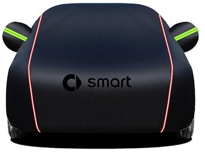 OTCPP Auto Abdeckung für Smart Roadster 452 Roadster, Auto Abdeckplane Autoabdeckung Autoplanen Garagen Autohülle Fahrzeugplane Allwetter Autoabdeckungen Autoabdeckungsschutz,C Black