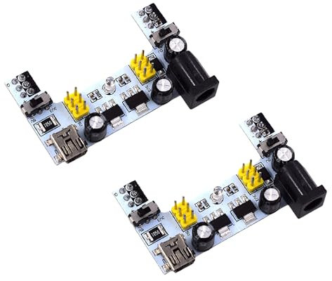 Breadboard Power Supply Module MB-102 MB102 DC 7-12V Mini USB 2 Channel Board Interface Breadboard Power Supply Module For Bread Board