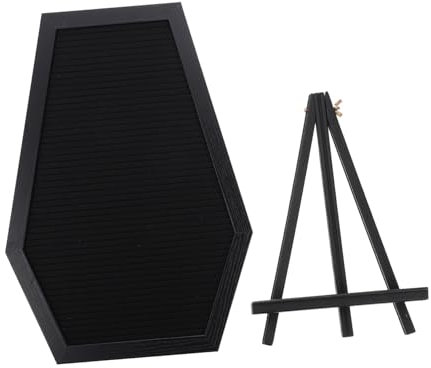 Operitacx Sarg-buchstabentafel Mit Dreibein Praktische Haushalts-nachrichtentafel Aus Filz Geometrische Tafel Für Nachrichtenanzeige Gotisches Dekor Für Holz-nachrichtentafel