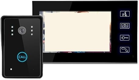 WOTZOV Interphone vidéo Filaire avec écran Tactile de 7 Pouces, caméra, Sonnette pour Maison, Villa, immeuble, Appartement, Installation Facile (Taille : A)