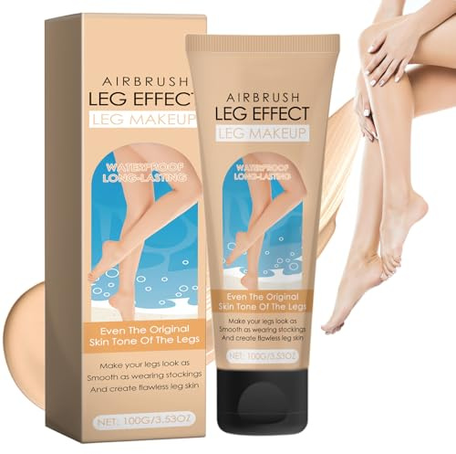 Muiefe Trucco Per Gambe Impermeabile, Crema Colorata Gambe, Fondotinta Corpo Lunga Durata, Copertura per Tatuaggi e Cicatrici, Natural
