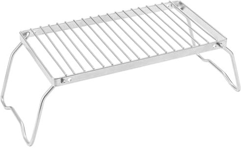 Toyvian Support de Barbecue Pliable en Acier Inoxydable, Support pour Mini-pot, Léger et Stable, pour Camping, Pique-niques et Feu de Camp