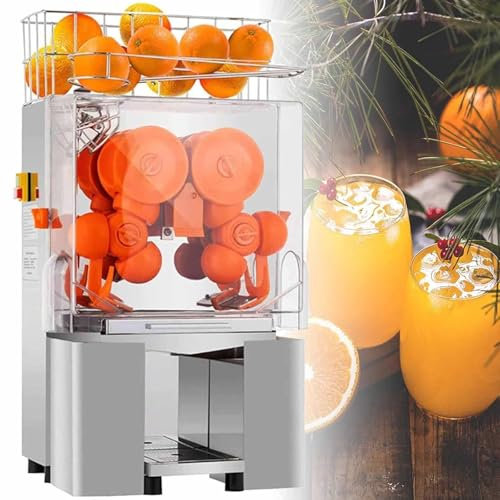 Spremiagrumi automatico commerciale, estrattore da 120 W con filtro estraibile, serbatoio in acciaio inox 304, elevata affidabilità, funzioni di sicurezza, facile da pulire.