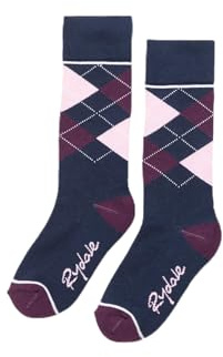 Rydale Junior Knee Length Riding Socks Kid's Argyle Country Sock Childrens