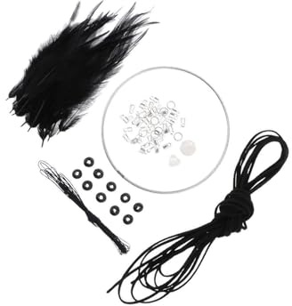 EIOLWJIEO Basteln Sie Traumfänger zu Hause mit natürlichen Materialien. Traumfänger Set, Schlaufen, Federn, Klemmklammern, Werkzeug Sets, wunderschön