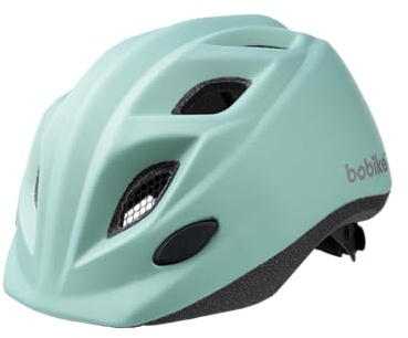 Bobike 8740800021 Casco Niños XS 48-52 cm, Casco para Niños 2-4 Años, Casco De Bicicleta Unisex con 10 Ventilaciones, Ligero, Dos Pegatinas Reflectantes Y Red Anti-Insectos, Malvavisco Menta Mate