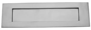 EuroArt Contract Letter Plate Heavy Duty Door Letterbox Mail Slot Postal Flap for Front Doors Residential and Commercial Use (Satin Nickel, 250mm x 75mm)