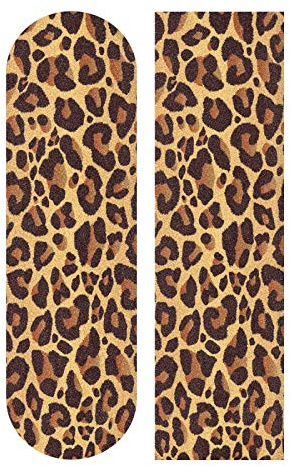 Mnsruu Skateboard Griptape Leopard Muster Longboards Griptape Schleifpapier für Rollerboard