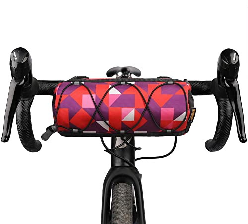 Rhinowalk Bike Handlebar Bag, Bicycle Front Bag Frame Storage Roll Bag Mountain Road Bikes Commuter Shoulder Bag Professional Cycling Accessories-Red Camouflage