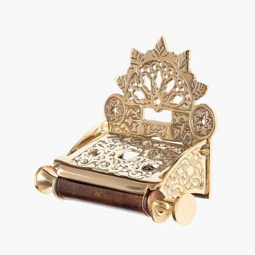 Assorted Collections Wall Mounted Toilet Roll Holder - Flap Design Brass Toilet Paper Holder for Bathrooms - Sleek Novelty Toilet Roll Holder with Included Installation Hardware - Gold