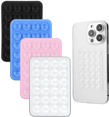 4 Soporte de Silicona para Teléfono Móvil Ventosa - Compatible con Todos los Modelos de Móvil