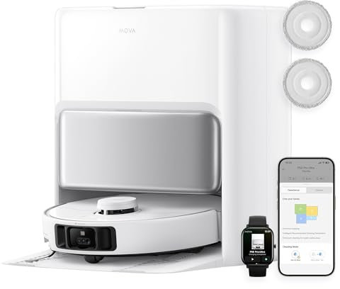 Mova P50 Pro Ultra Saugroboter mit Wischfunktion, 19.000 Pa Saugkraft, 75 ℃ Heißwasser-Moppwäsche, automatische Reinigung, automatische Entleerung, automatische Nachfüllung, Hindernisvermeidung