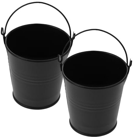 FONDOTIN 2pièces Seau Métal pour Barbecue Seau à Graisse Et Gouttes Accessoire De Grillade pour Cuisine Extérieure Camping