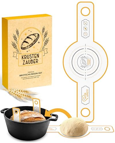 KRUSTENZAUBER Paletta rotonda per pane in silicone durevole come accessorio per la cottura del pane. Il tappetino per il pane garantisce un sollevamento agevole del pane dalla pentola. Tappetino da