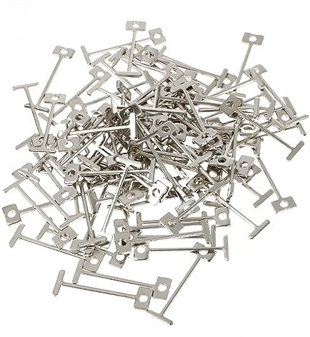 Veemoon 100pcs 1.5mm Tile Leveling Steel Pins Reusable Replacement Needles for Tile Levelling System Clips Floor and Wall Installation DIY Tools